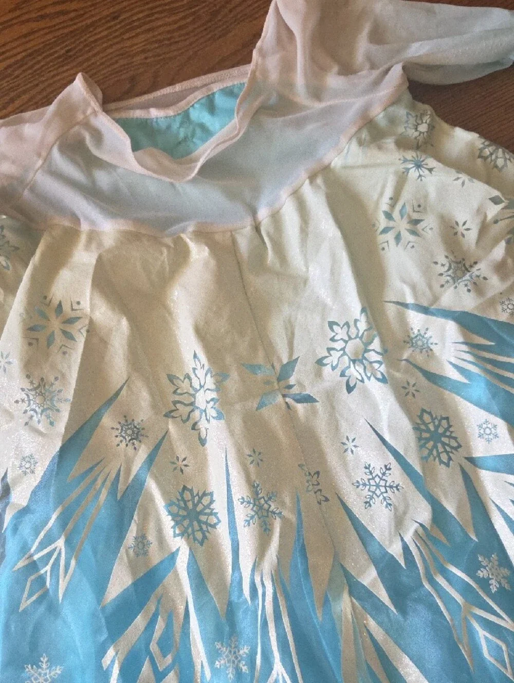 Disney Elsa Light Blue Snowflake Princess Costume Dress